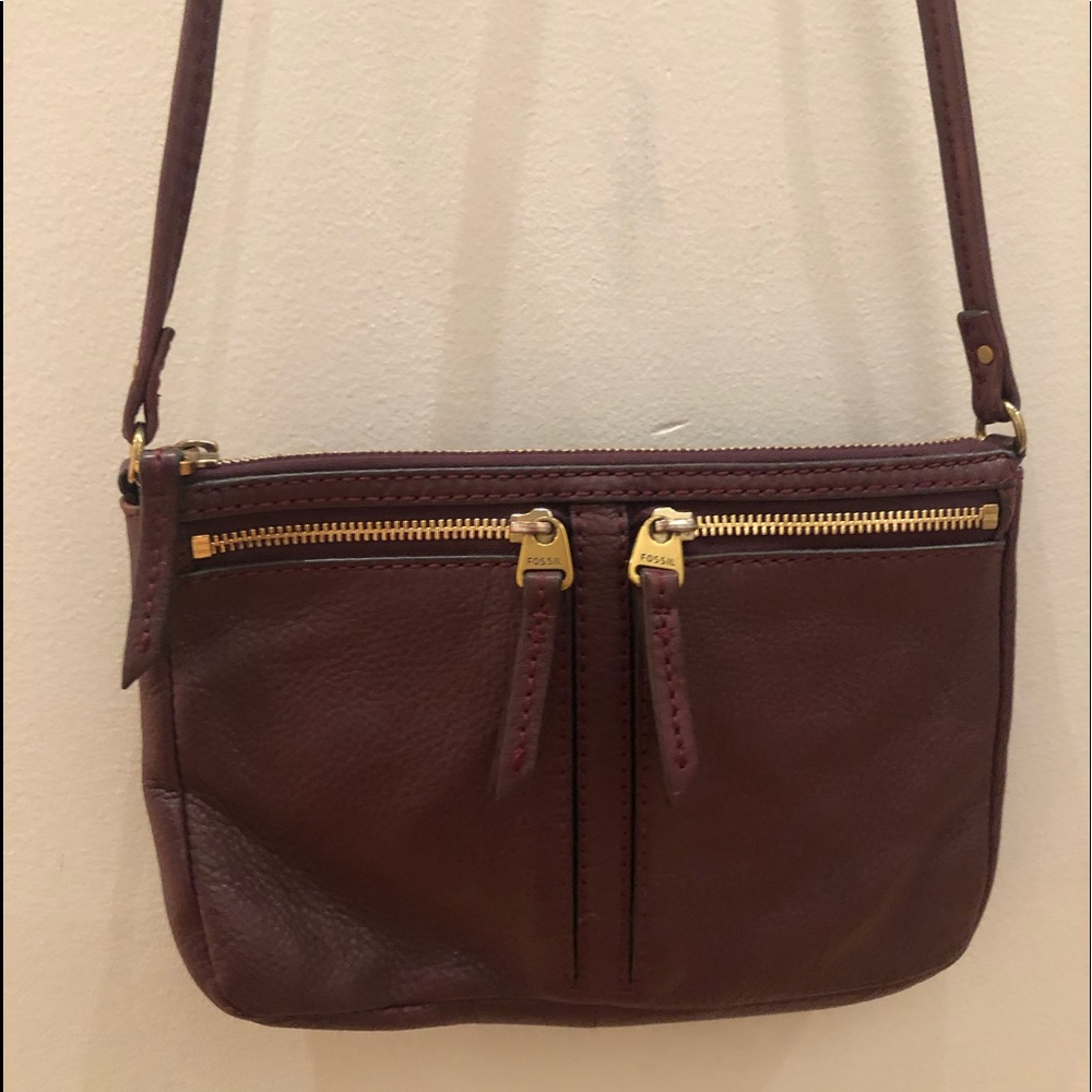 Fossil leather crossbody bag